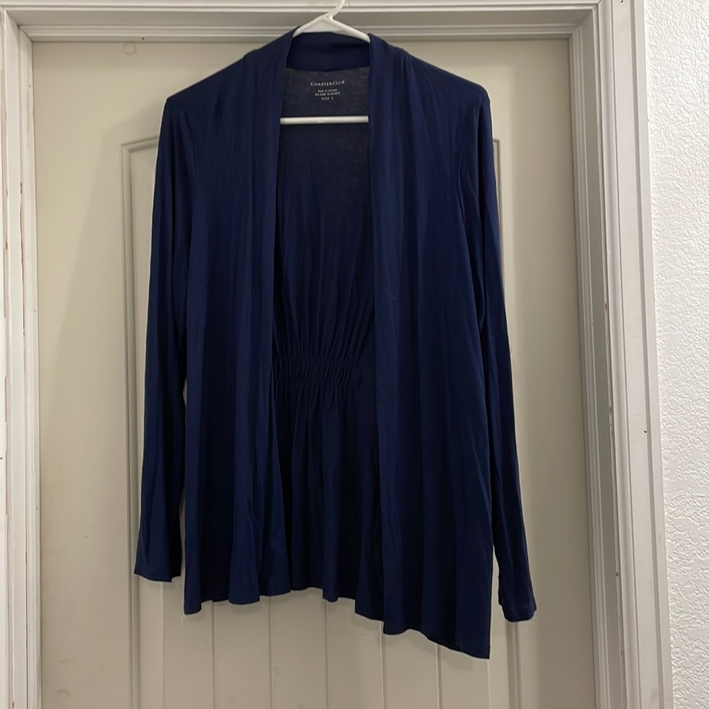 Blue cardigan